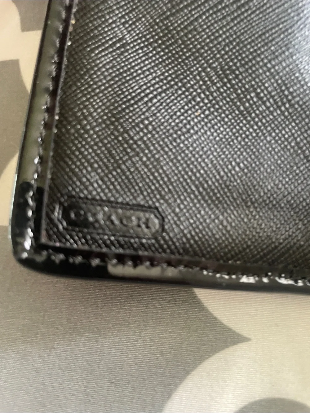 Coach Patent Leather Logo Wallet